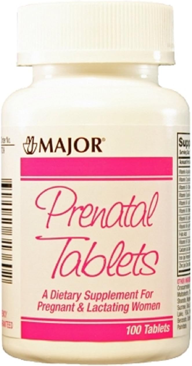 Major Prenatal Tabs with Ascorbic Acid, 100 Tablets - görsel 1