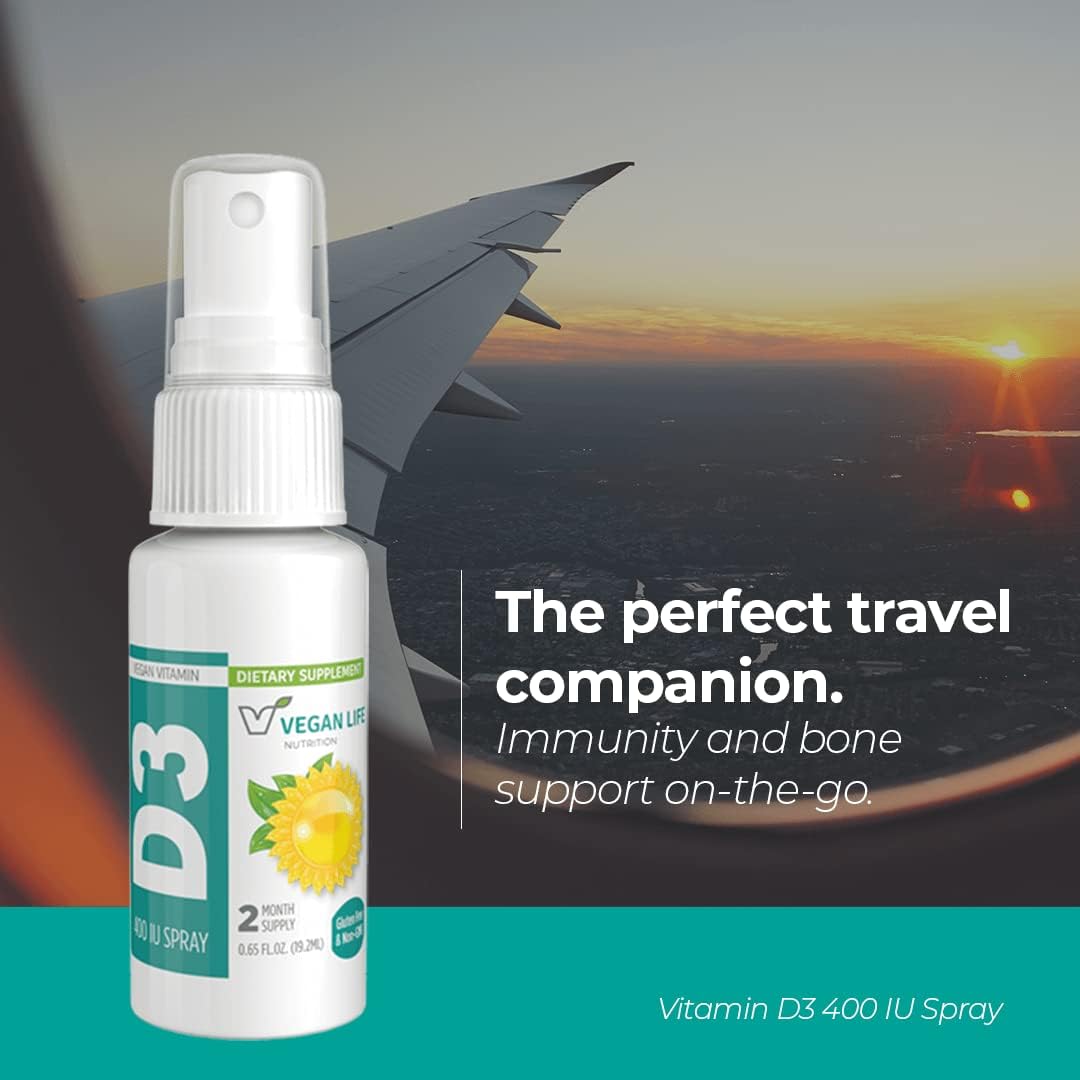 Vitamin D3 Spray for Adults (400 IU) - Orange-Flavoured, Vegan, Non-GMO, Gluten-Free - 19 ml - görsel 2
