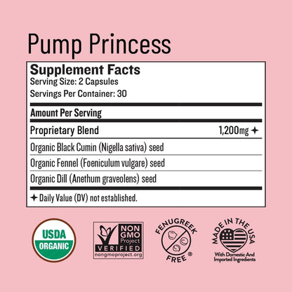 Legendairy Milk Pump Princess Lactation Supplement - Fenugreek-Free - 60 Capsules