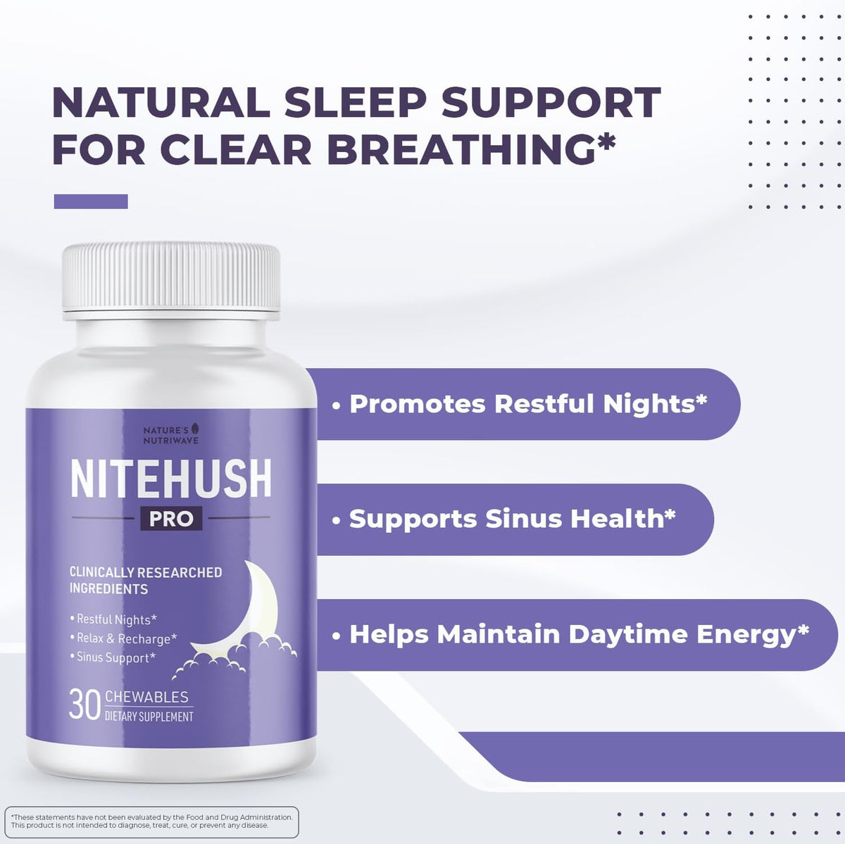 NiteHush Pro – Ivy Extract & Quercetin Chewable Tablets – 30 Tablets - görsel 2