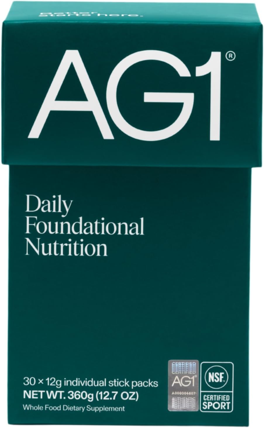 AG1 Athletic Greens Superfood and Probiotic, 75 Vitamins, Travel Pack 14 Sachets - görsel 1