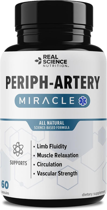 Real Science Periph-Artery – Vascular Support for Circulation & Leg Ease – 60 Capsules