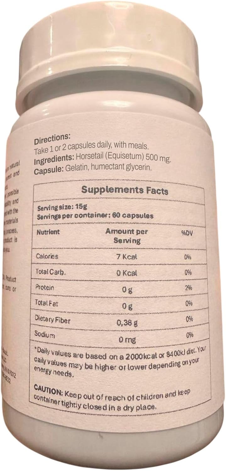 Horsetail Capsules (Equisetum) 500 mg - 60 Capsules - görsel 1