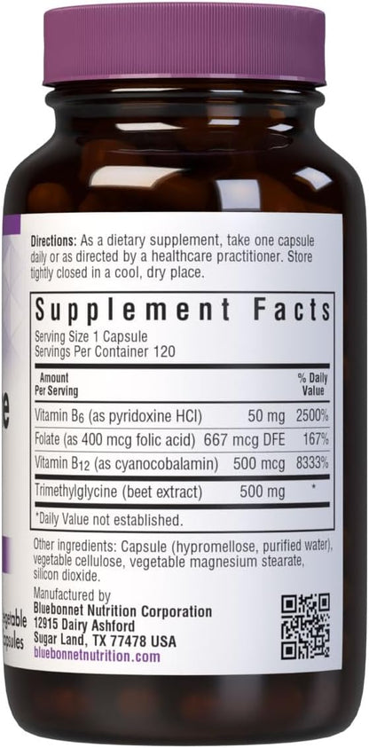 Bluebonnet Homocysteine Formula, 120 Capsules