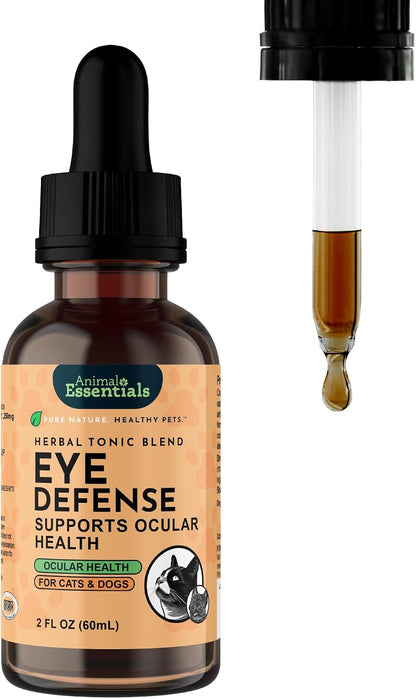 Eye Defence Support for Dogs & Cats, 60 ml - Certified Organic Bilberry & Calendula Herbal Blend, Alcohol-Free