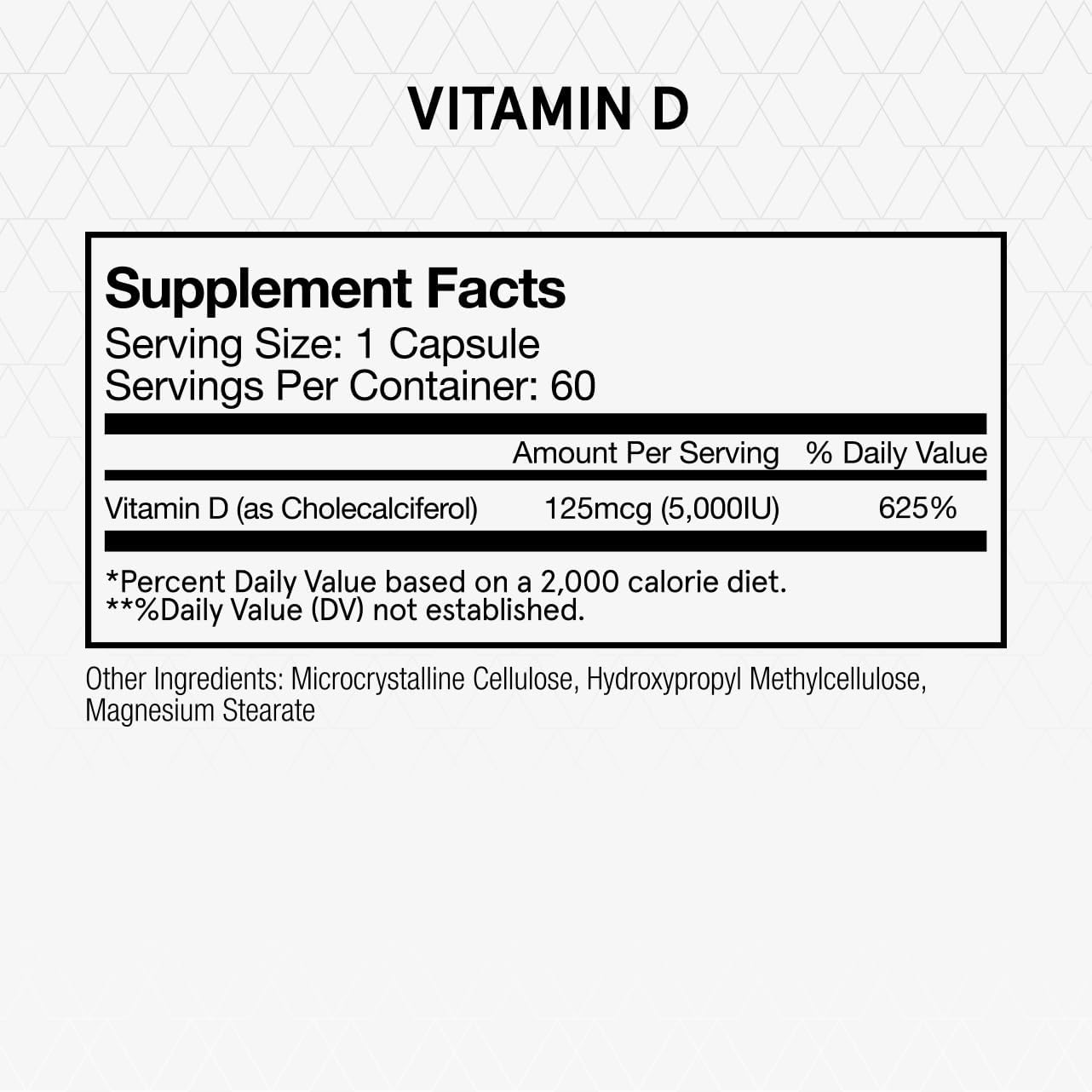Momentous Vitamin D3 Supplement - 5,000 IU - NSF Certified for Sport - Gluten-free - 60 Capsules - görsel 2