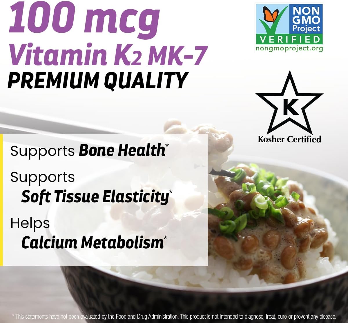 Dr's Hope Natural Vitamin K2 MK4 & MK7 – 600 mcg Dual Action for Bone Strength & Heart Health – 3 Month Supply - görsel 6