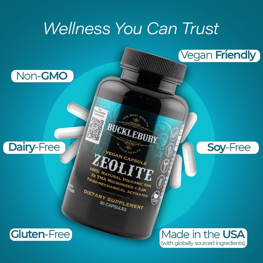 BUCKLEBURY Micronised Zeolite Capsules | Natural Detox Support | 90 Vegan Capsules - görsel 6