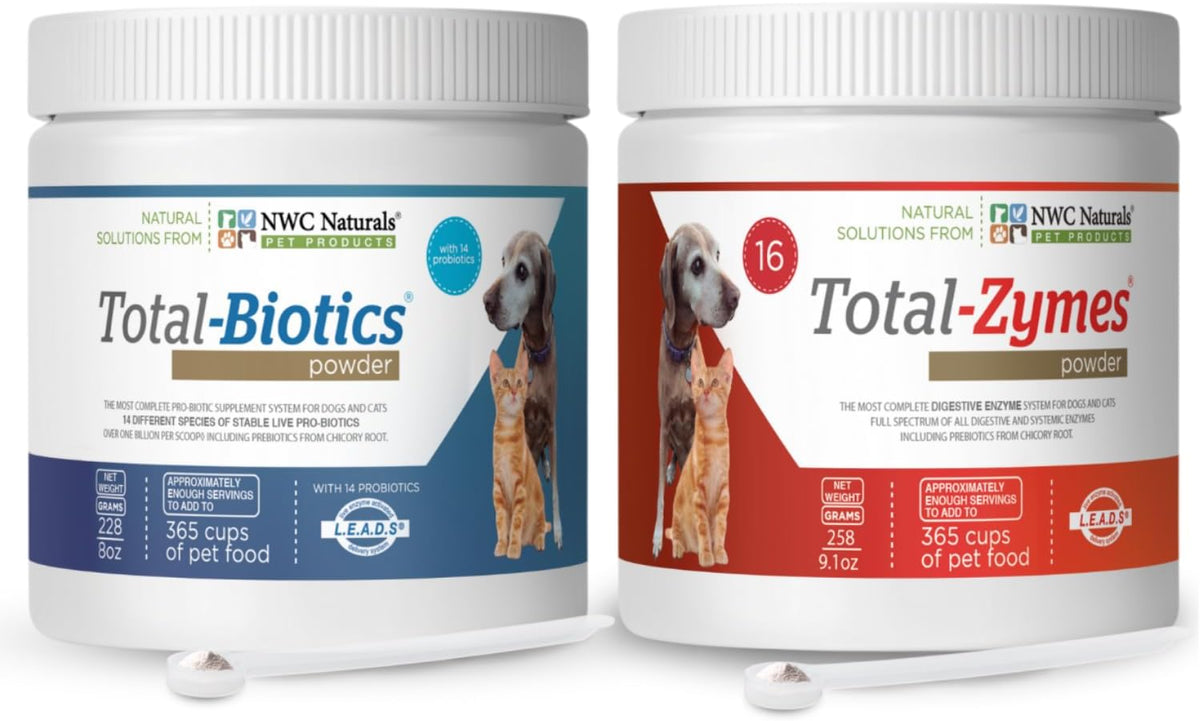 NWC Naturals Total-Digestion Twin Pack – Probiotics & Digestive Enzymes for Dogs and Cats (227 g each) - görsel 1
