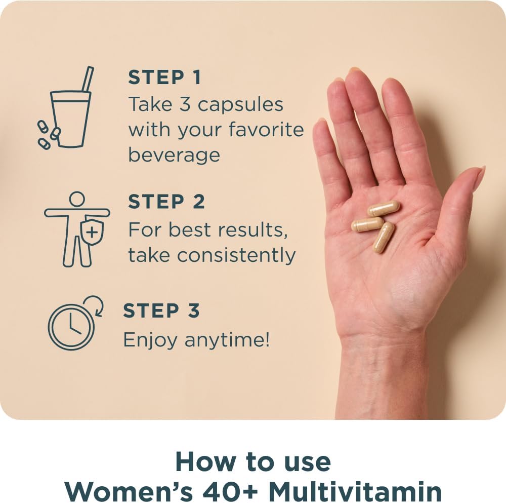 Ancient Nutrition Multivitamin for Women 40+, Multi Vitamin & Immune Support with Vitamin D, C, Magnesium, Methylated Vitamin B, Stress, Sleep Support, Bone Health, 90 Capsules - görsel 7