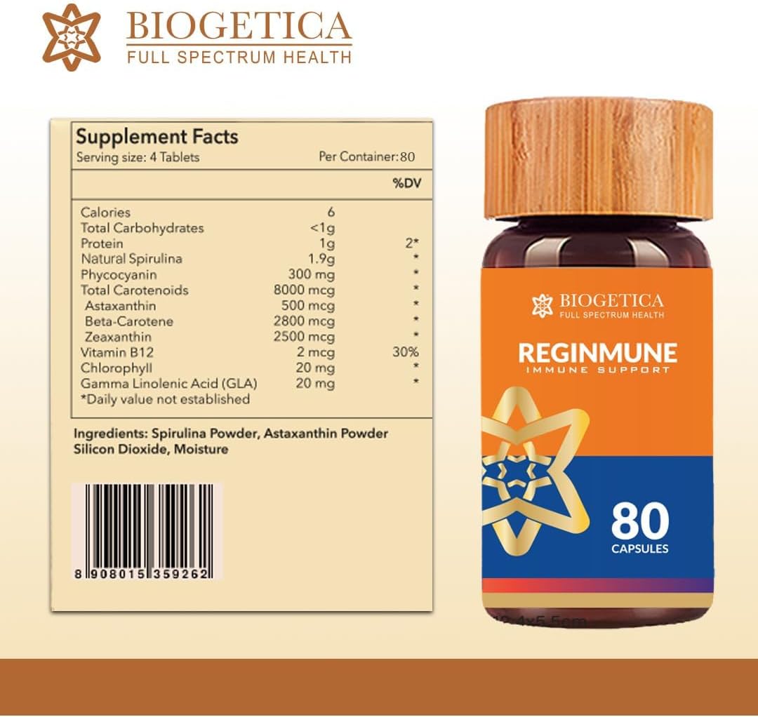 Biogetica Reginmune - Natural Immune Support Supplement with Zinc, Magnesium & Echinacea - 80 Vegan Capsules - görsel 6