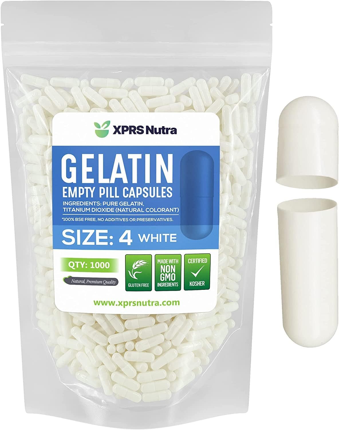 XPRS Nutra Size 4 Empty Capsules – 100 Count (Purple/White) - görsel 6