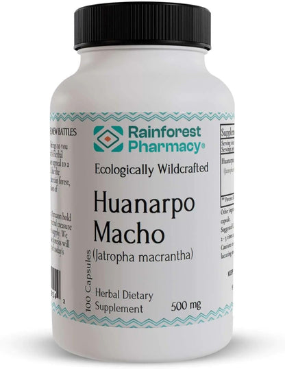 Huanarpo Macho Capsules 500mg – Herbal Supplement for Male Vitality (100 Vegetarian Capsules)