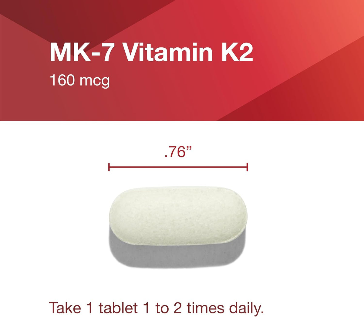 Protocol for Life Balance MK-7 Vitamin K2 160 mcg - 60 Vegan Tablets - görsel 7