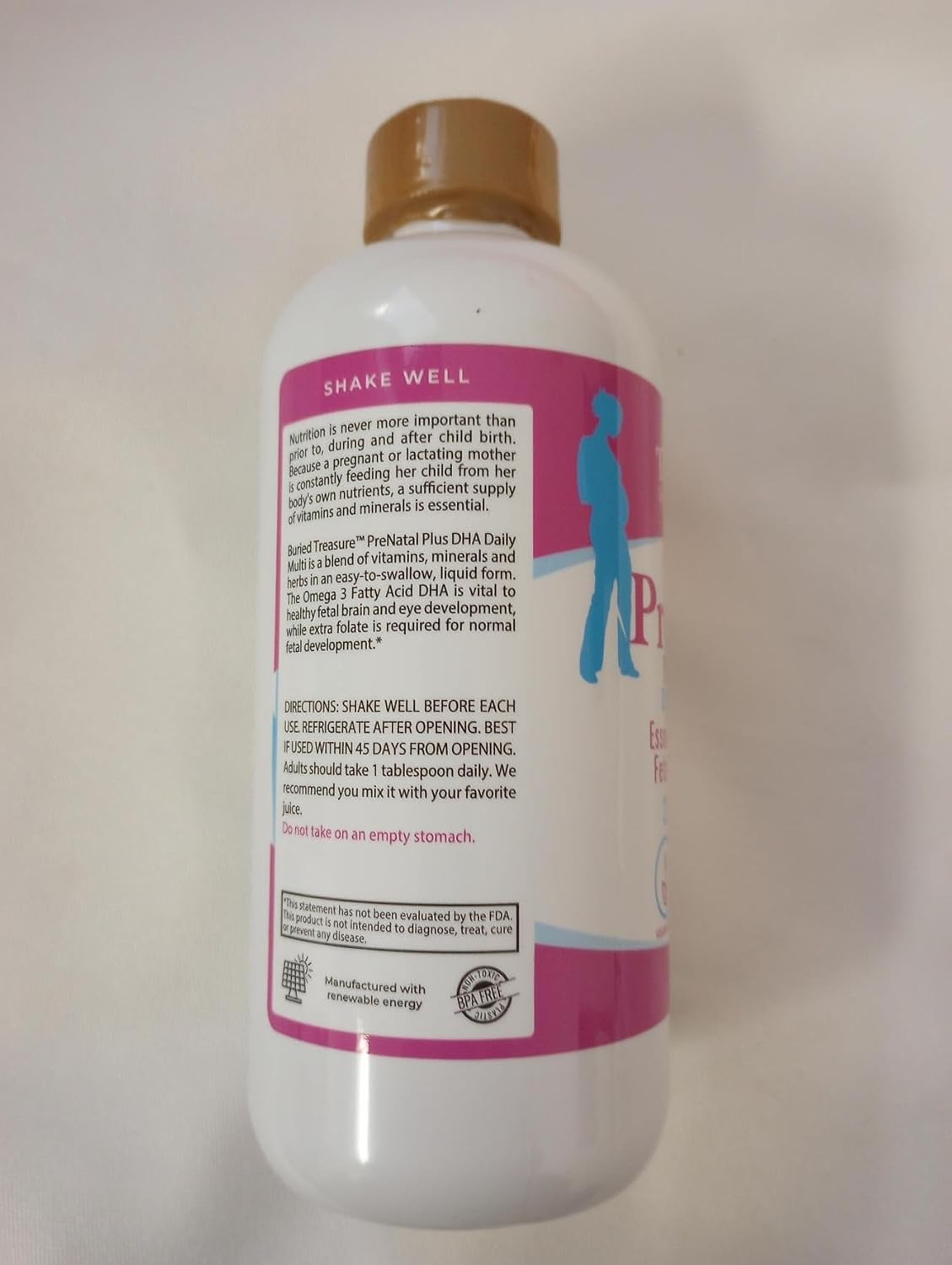 Buried Treasure Prenatal Plus DHA Complete - Liquid Prenatal Vitamin with DHA, Omega-3 & Iron - görsel 8
