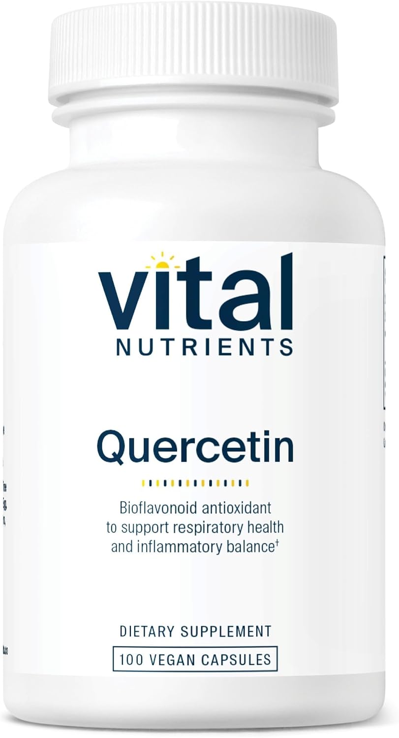Vital Nutrients Quercetin – Vegan Bioflavonoid Supplement for Sinus, Respiratory, Heart & Immune Support, 500mg, 100 Capsules - görsel 1