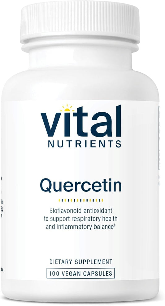 Vital Nutrients Quercetin – Vegan Bioflavonoid Supplement for Sinus, Respiratory, Heart & Immune Support, 500mg, 100 Capsules