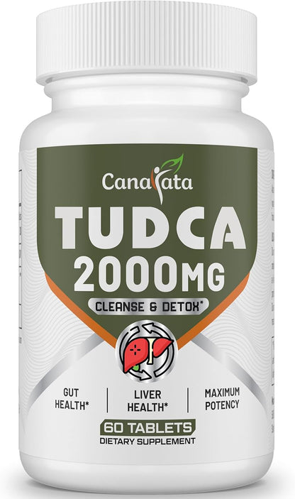 Canarata TUDCA 2000mg - Liver Support Bile Salts Supplement, 30 Tablets