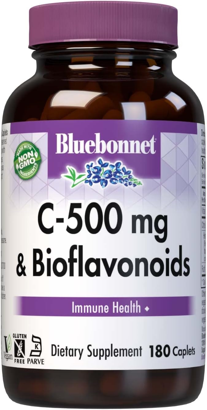 Bluebonnet Nutrition C-500 mg Plus Bioflavonoids, 180 Caplets - görsel 1