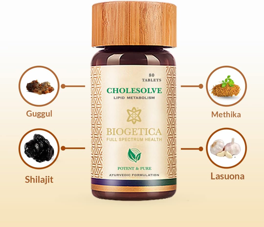 CholeSolve Ayurvedic Supplement to Support Cholesterol Levels for Men and Women Energy Booster (Lipid Metabosilm Care) - 80 Tablets - görsel 3