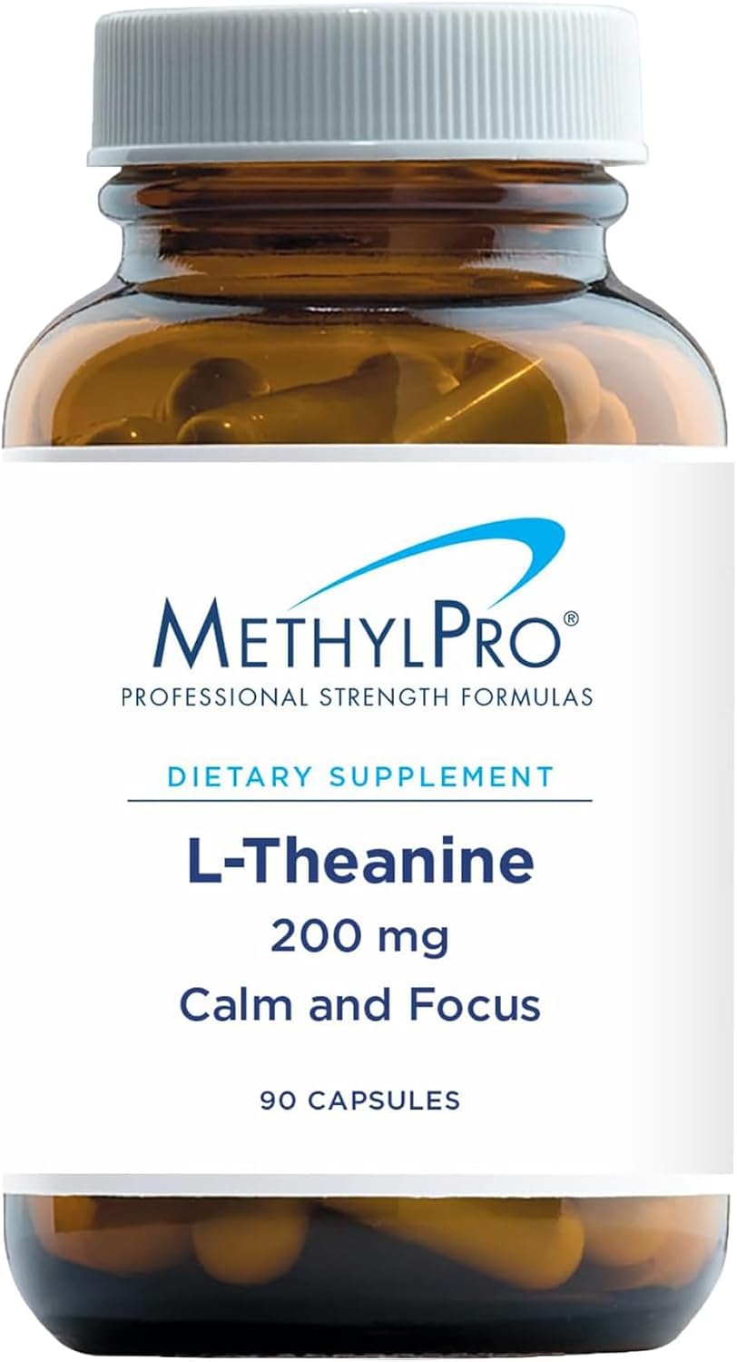 MethylPro L-Theanine 200 mg - GABA Modulator - Suntheanine Amino Acid - Calm Focus & Relaxation Support - Non-Drowsy - 90 Servings - 90 Capsules - görsel 1