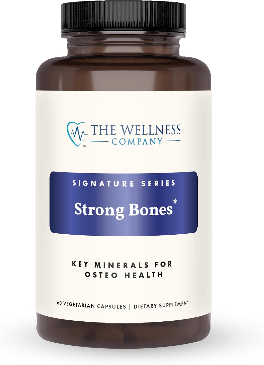 The Wellness Company Strong Bones | 60 Capsules (1-Month Supply) | Made with Key Minerals to Help Build Bone Strength | Non-GMO, Vegan, Gluten-free | for Supporting Bone Strength and Health - görsel 1