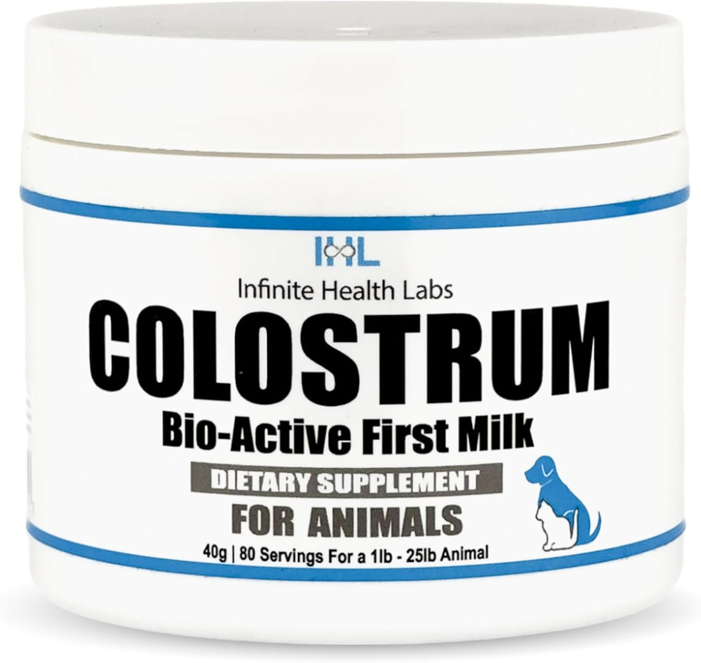 Bio-Active Bovine Colostrum for Dogs, Cats, Puppies, Kittens & Pets - Daily Colostrum Powder Supplement 40g (80 Servings) - görsel 2