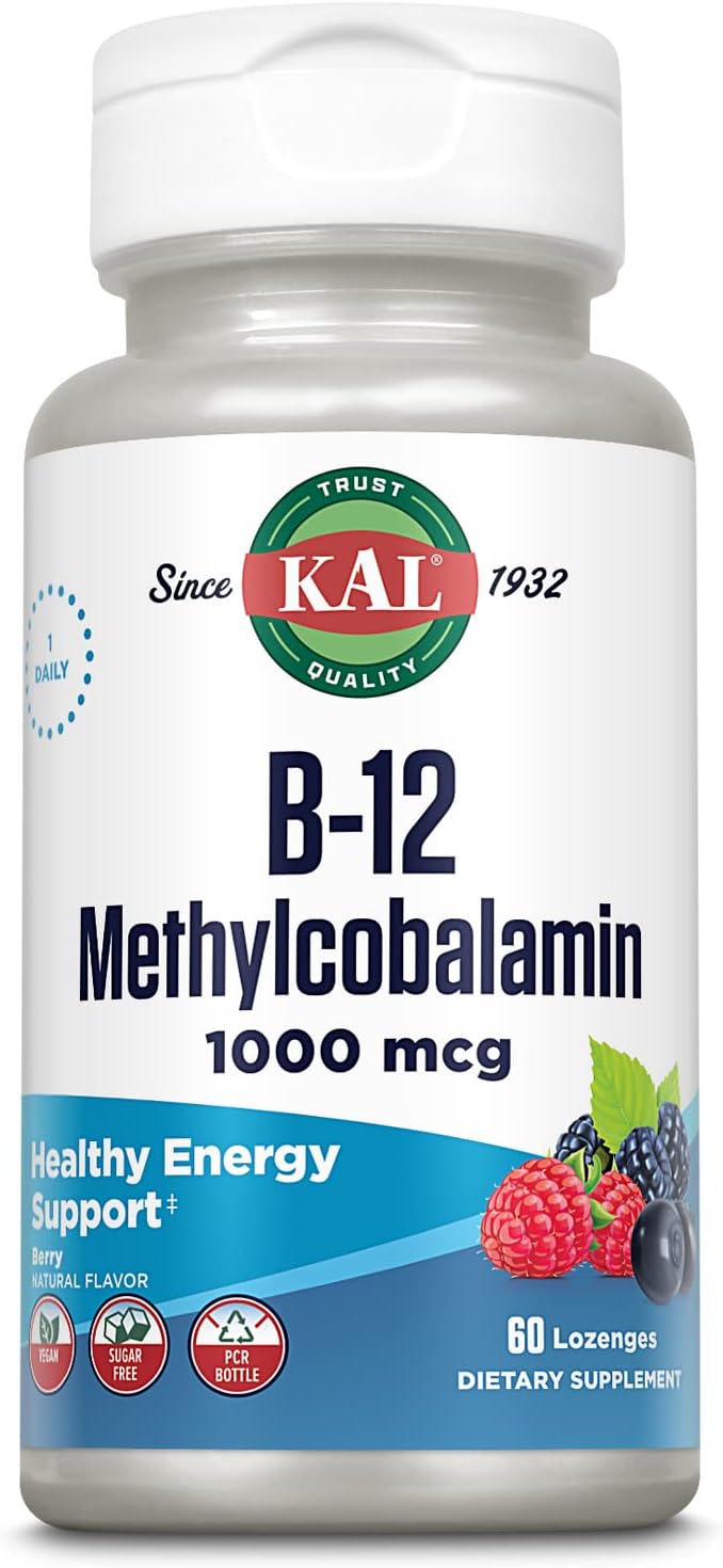 KAL Vitamin B12 Methylcobalamin Lozenges 1000mcg - görsel 1