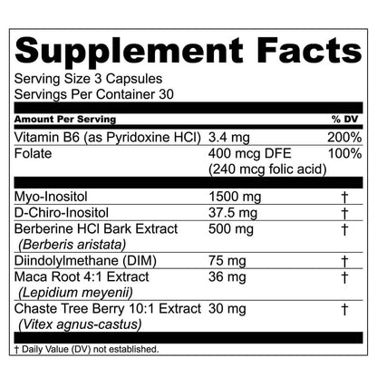 Live Conscious Beyond Hormone Daily Menopause & PMS Supplement - Metabolism Support & Healthy Oestrogen Balance for Women - Berberine, DIM, Chasteberry, Maca Root, Myo & D-Chiro-Inositol - 90 Capsules