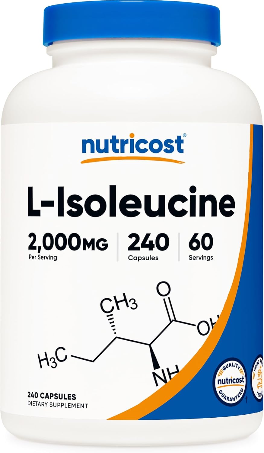 Nutricost L-Isoleucine 2000mg, 240 Capsules - görsel 1