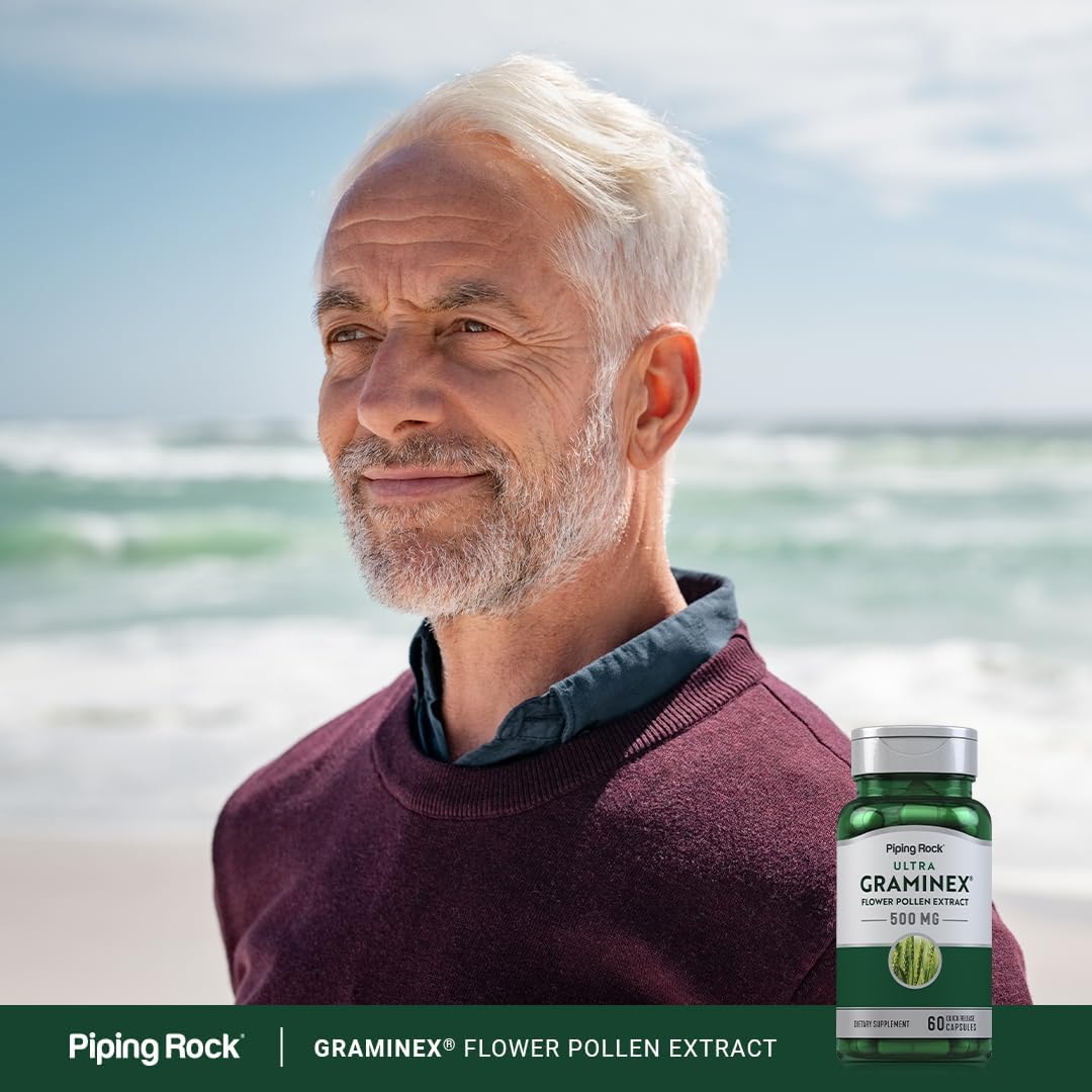 Piping Rock Graminex Flower Pollen Extract | 500 mg | 60 Capsules - görsel 6