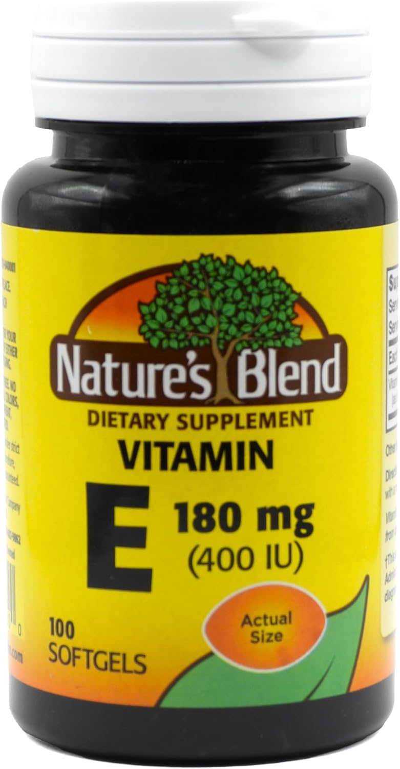 Nature's Blend Vitamin E 400 IU Capsules (100 Count) - görsel 1