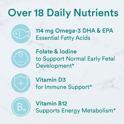 SmartyPants Prenatal Multivitamin Gummies with Omega 3 Fish Oil (EPA/DHA), Methylfolate, Vitamin D3, C, B12, B6, A, K, Biotin, Zinc & Inositol – 120 Count (30 Day Supply)