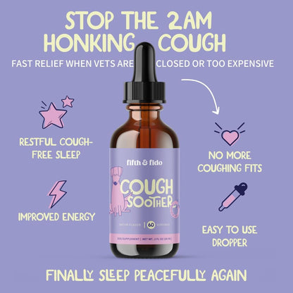 Dog Coughing Remedy - Kennel Cough - Dog Allergy Relief with Natural Formula - Liquid Drops for Fast Throat Soothing - Sneezing Relief for Dogs - Made in USA