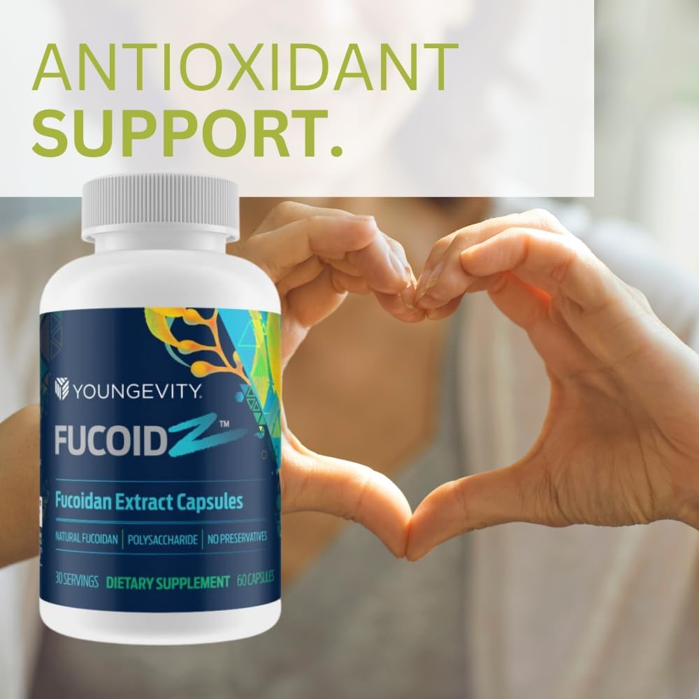 Youngevity FucoidZ - Organic Fucoidan Extract, Vitamin C, Zinc & Elderberry - Immune Support - 60 Capsules - görsel 5