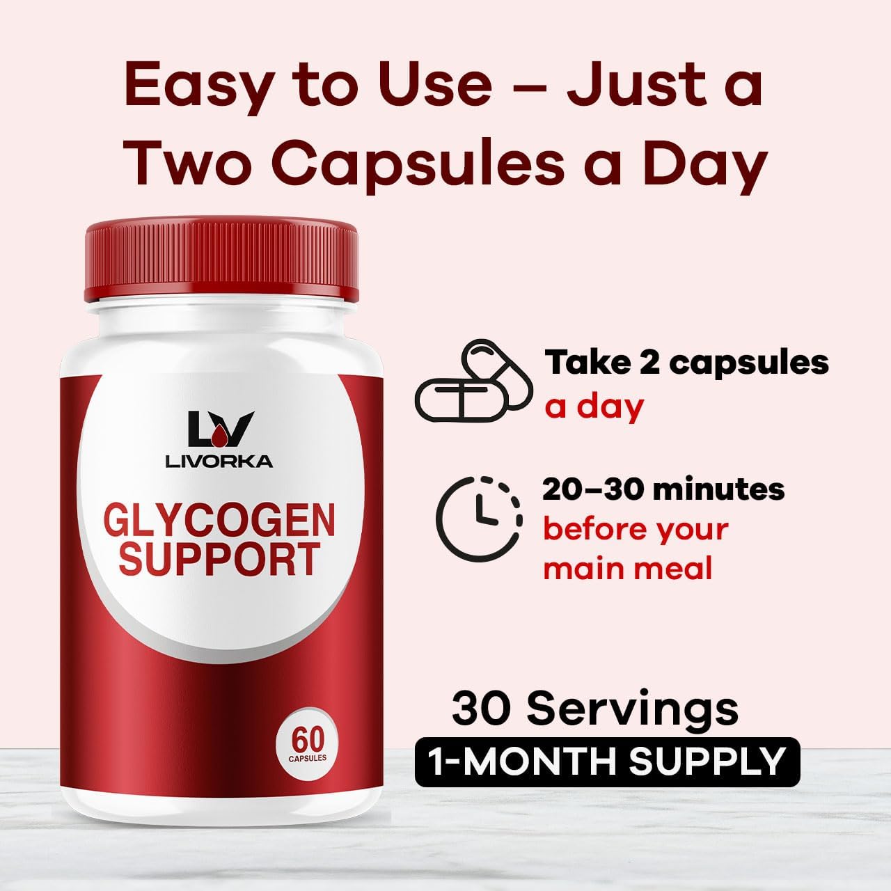 Glycogen Support, Control & Fix Advanced Formula – 2-Pack of 30 Capsules (60 Days' Supply) – with Powerful Ingredients - görsel 4