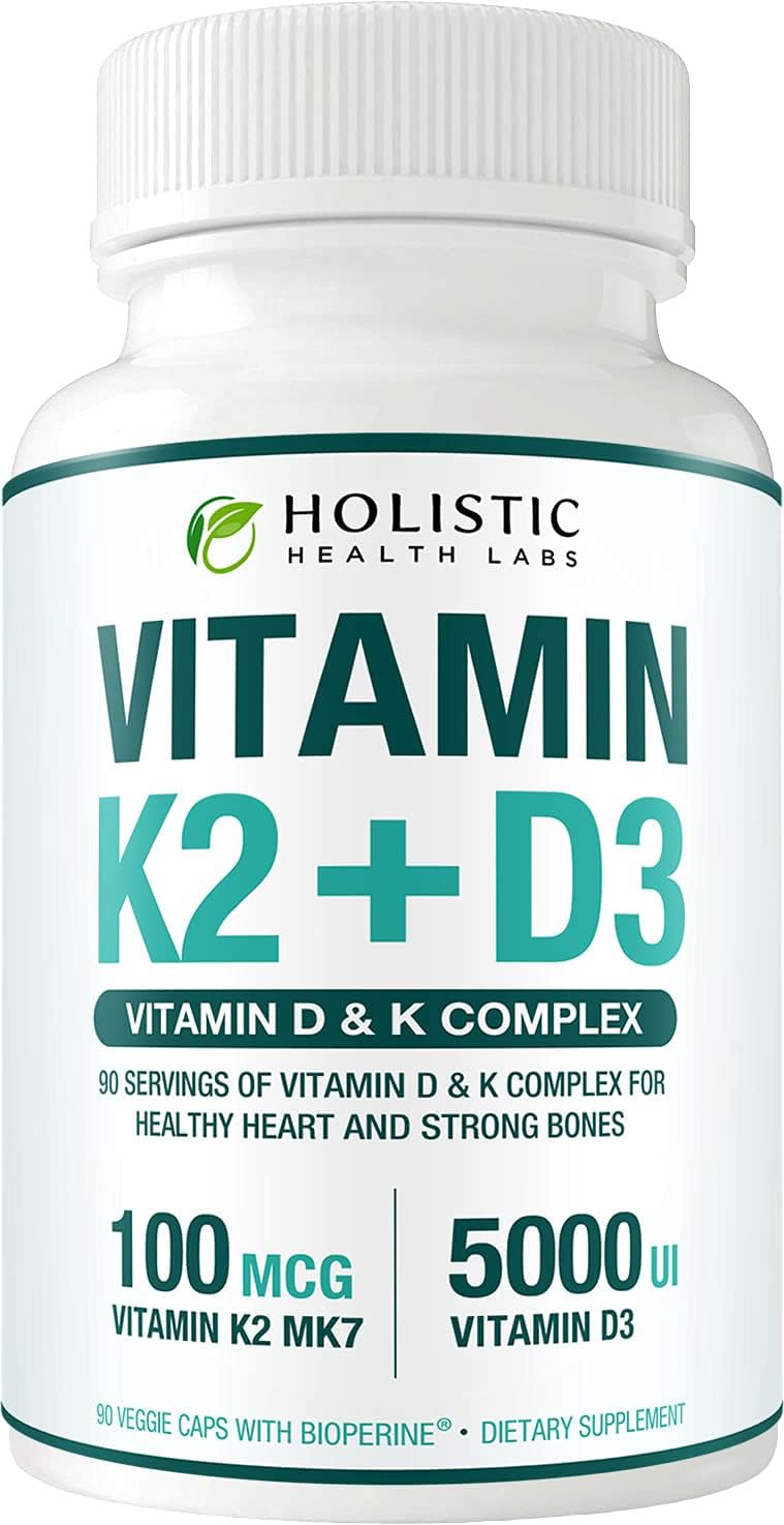 Holistic Health Labs Max Absorption Vitamin K2 + D3 (5000 IU) – 90 Veggie Capsules - görsel 4