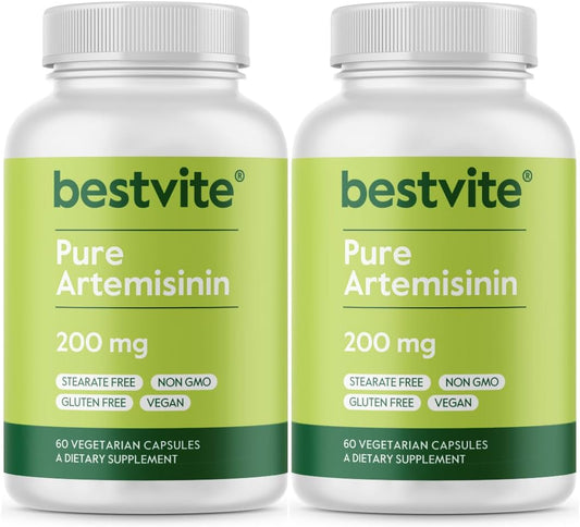 BESTVITE Artemisinin 200mg (120 Vegetarian Capsules) (2-Pack) - No Stearates - Vegan - Gluten-free - Non-GM