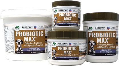 Dogzymes Probiotic Max - 10 Billion CFU Probiotics, Prebiotics, Digestive Enzymes (227 g)