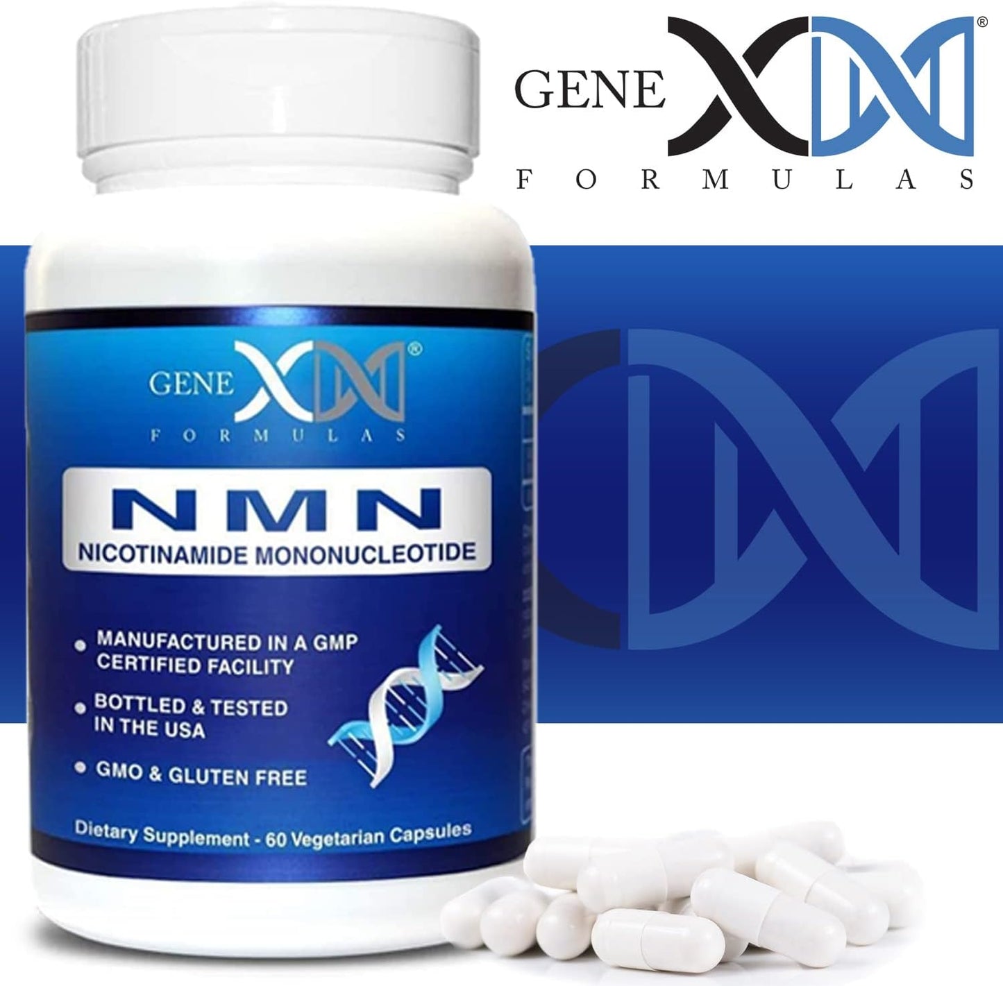 Genex Formulae NMN 250mg - Stabilised Form (60 Capsules), 99% Pure Supplement for NAD+ Support - görsel 8