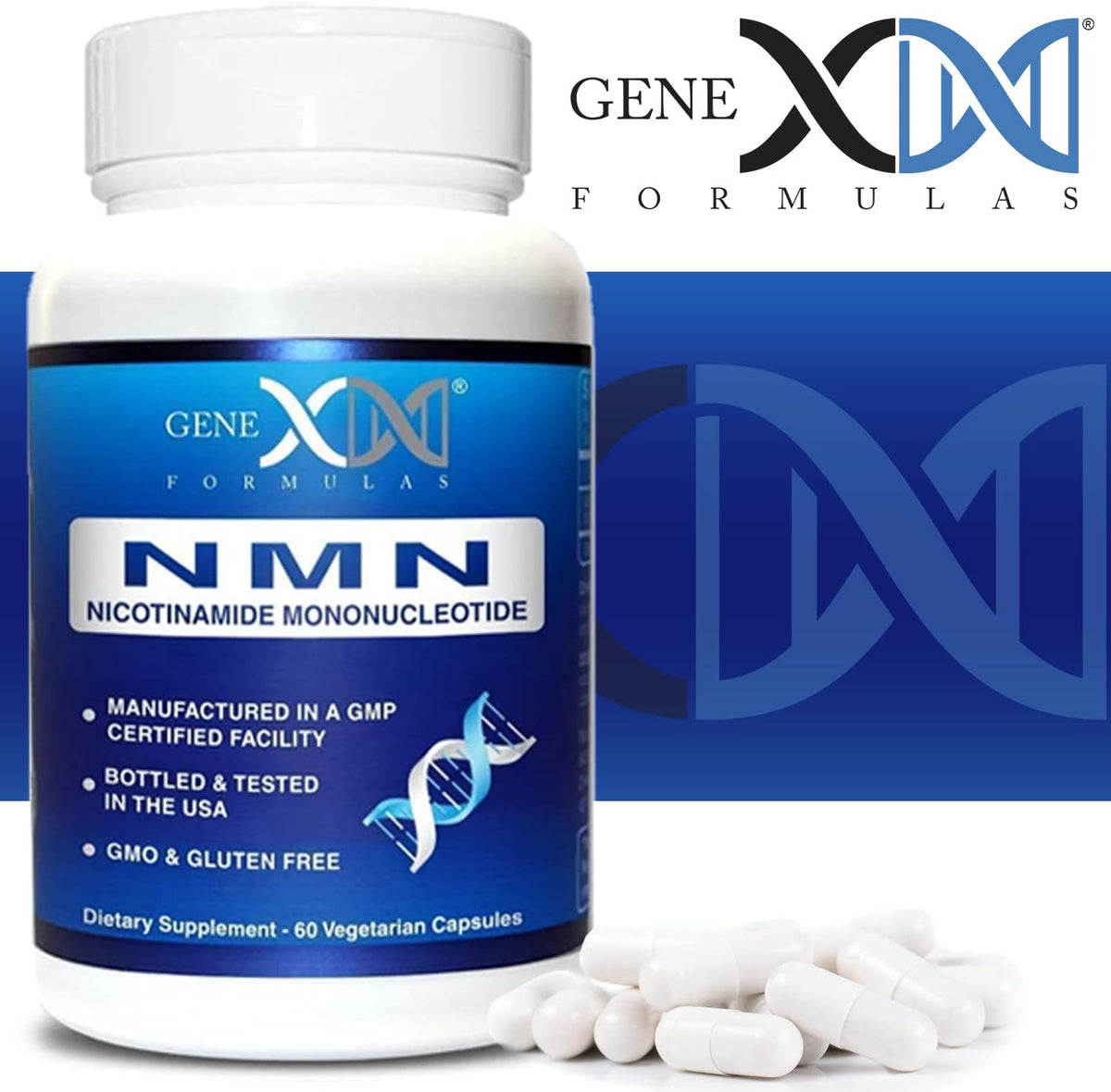 Genex Formulae NMN 250mg - Stabilised Form (60 Capsules), 99% Pure Supplement for NAD+ Support - görsel 8