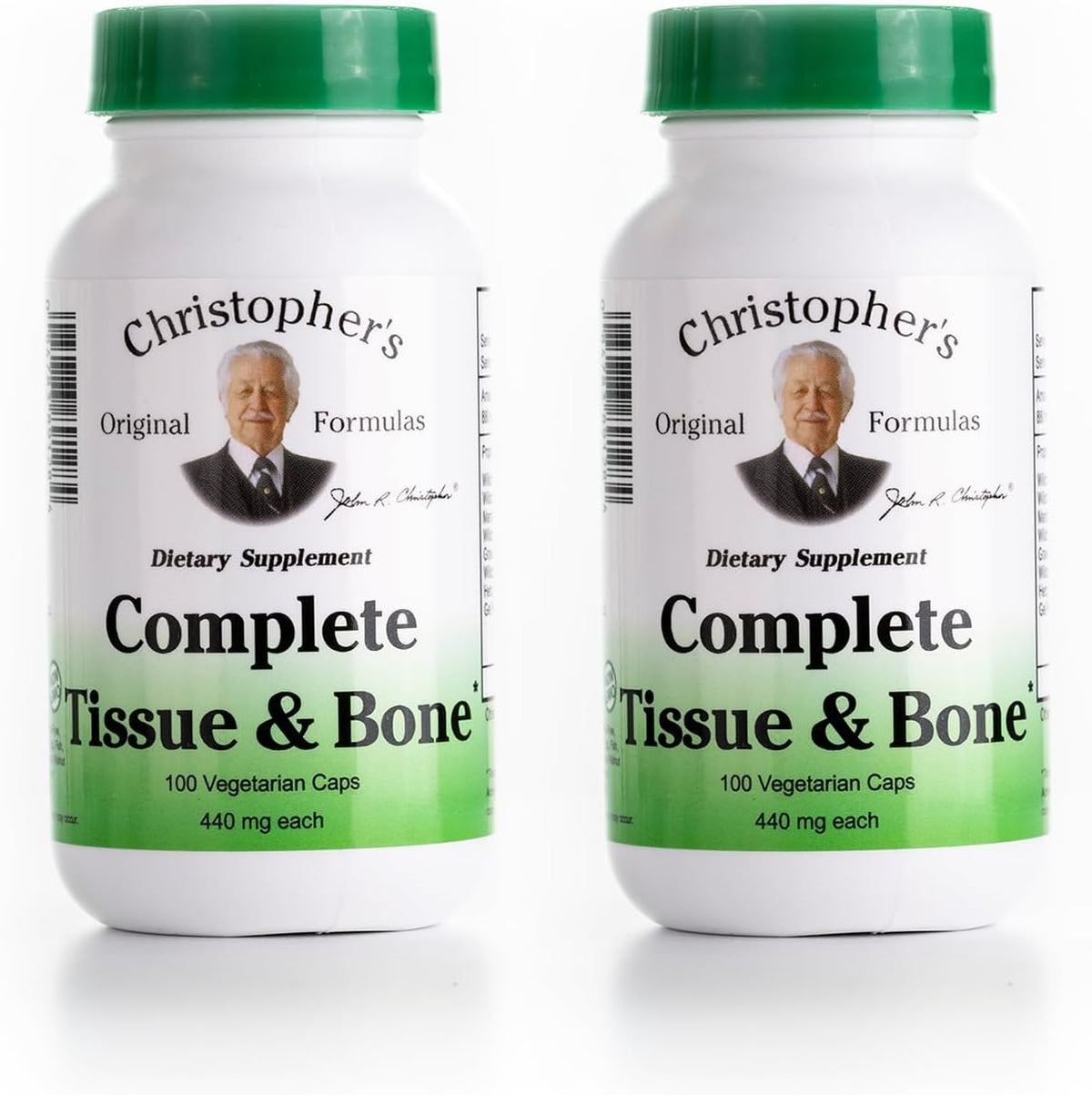 Christopher's Original Formulae Complete Tissue & Bone Formula – 100 VCaps (Pack of 2) - görsel 1