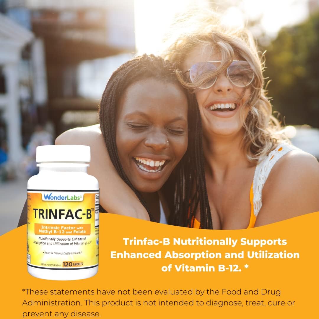 Intrinsic Factor with Folic Acid and Vitamin B12 1000mcg – 120 Capsules - görsel 4