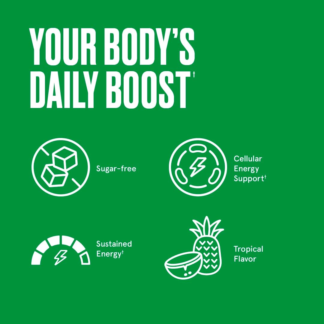 Bulletproof Sugar-Free Tropical Energy Gummies - CoQ10, B12, Brain Octane Oil - 60 Gummies - görsel 4