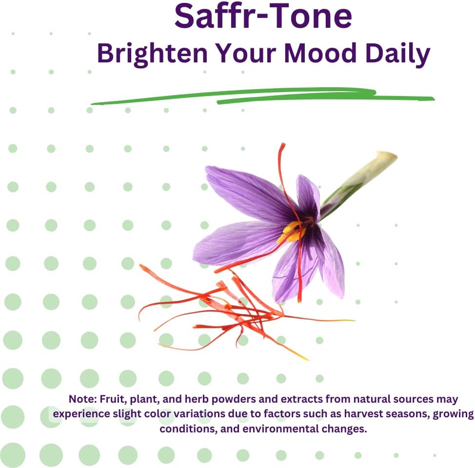 Paradise Herbs Saffr-Tone: Active Whole Spectrum Saffron Extract - Super Potent - Vegan & Non-GMO - 60 Veg Caps - görsel 3