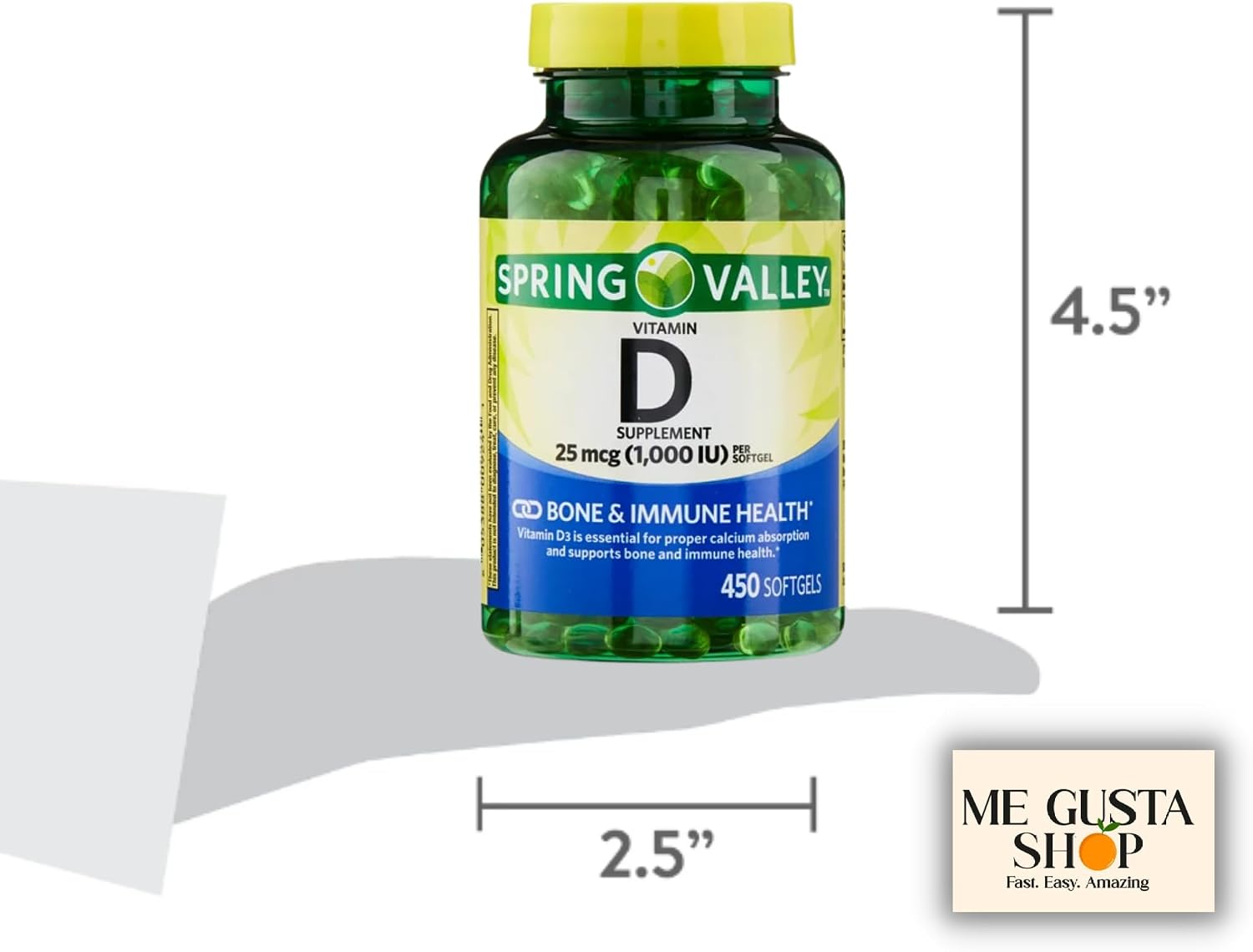 Vitamin D 1,000 IU (25 mcg) Softgels, 450 Count with Pill Case - görsel 5