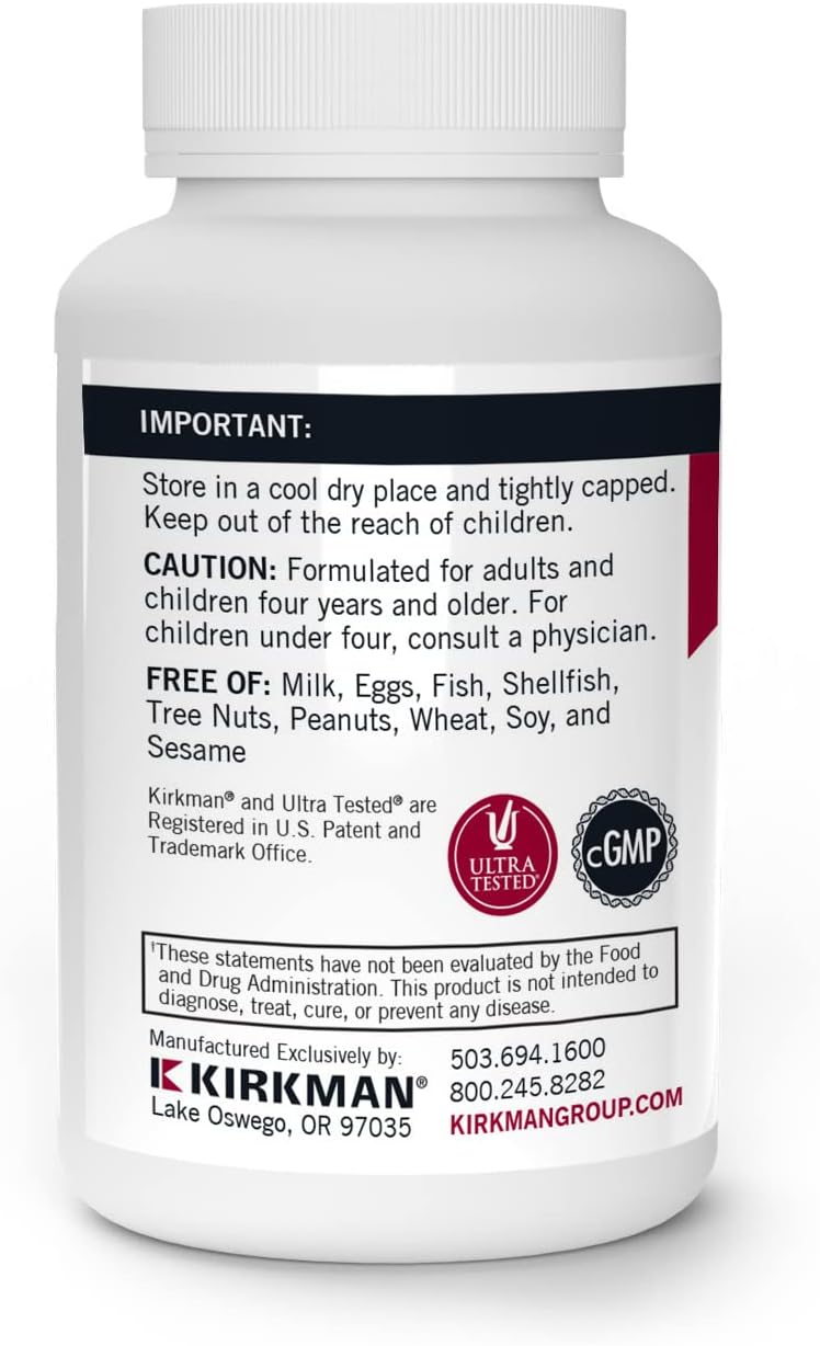 Kirkman DMG (Dimethylglycine) 300 mg - 120 Capsules - Hypoallergenic - görsel 3
