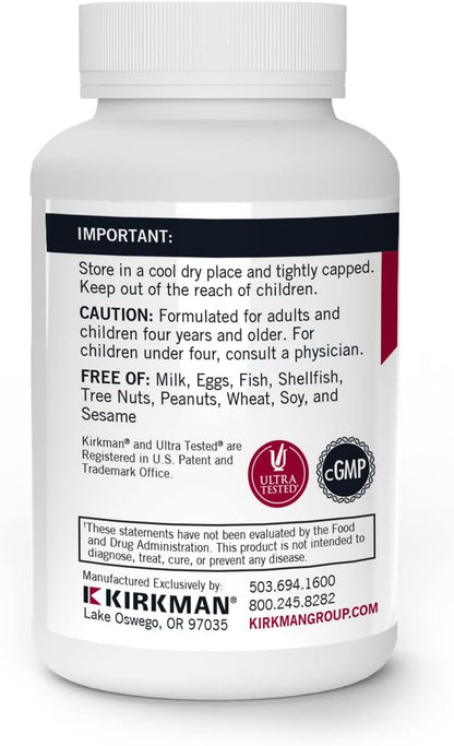 Kirkman DMG (Dimethylglycine) 300 mg - 120 Capsules - Hypoallergenic