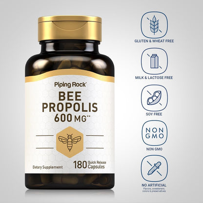 Piping Rock Bee Propolis Extract Capsules | 180 Capsules