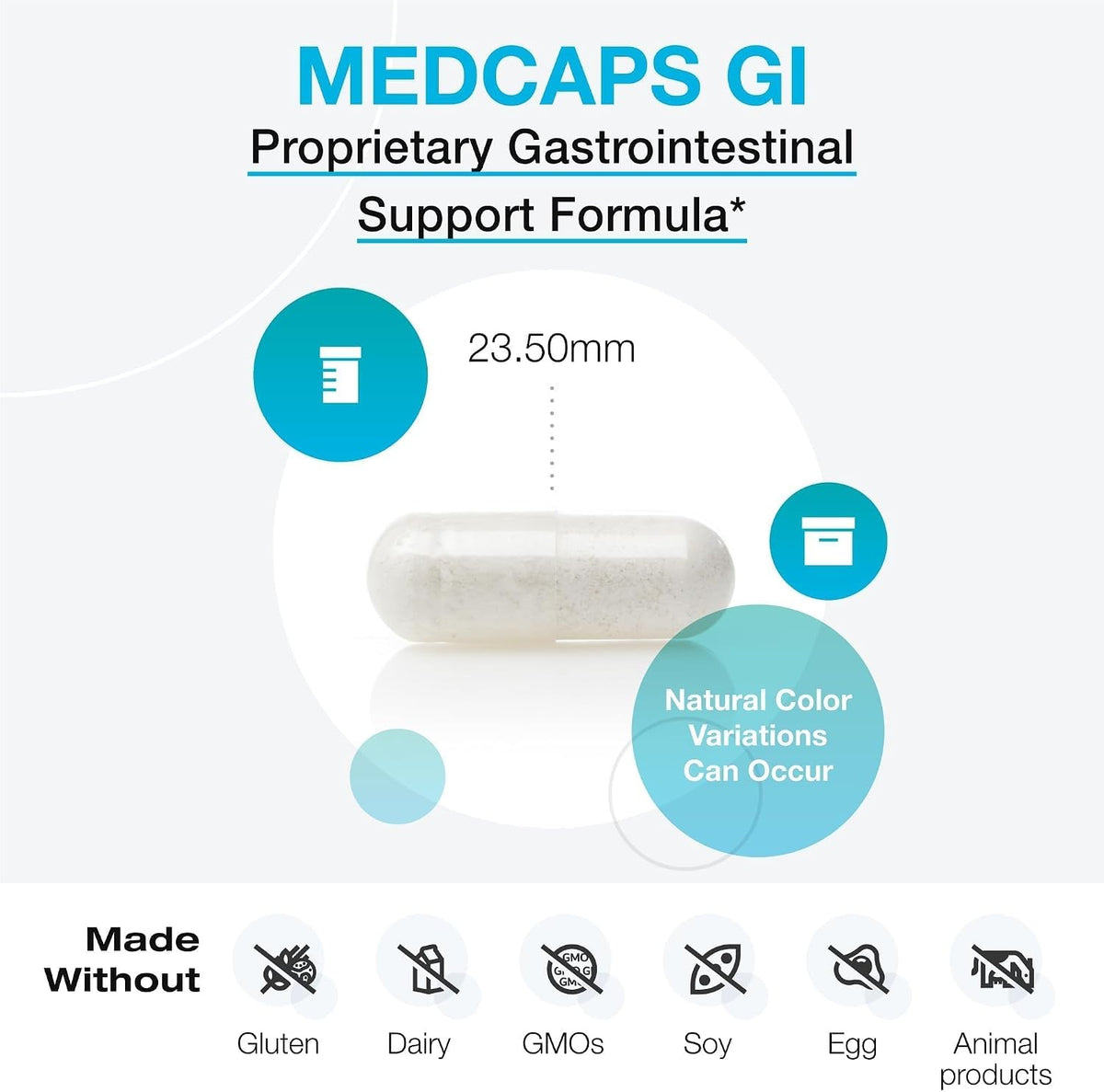 XYMOGEN MedCaps GI - L-Glutamine, Zinc & Prebiotic Inulin - GI Lining Support - with Aloe Leaf Extract - Vegetarian & Non-GM - 120 Capsules - görsel 3